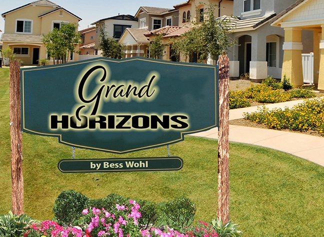 Grand horizons sign in front of suburban neighborhood